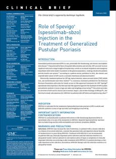 Role of Spevigo® (spesolimab-sbzo) Injection in the Treatment of Generalized Pustular Psoriasis