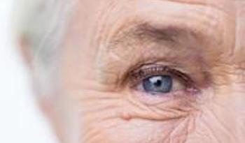 Elderly woman's eye.