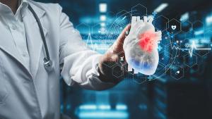 Doctor touching an AI-generated image of a heart. | Image Credit: TechTonic - stock.adobe.com