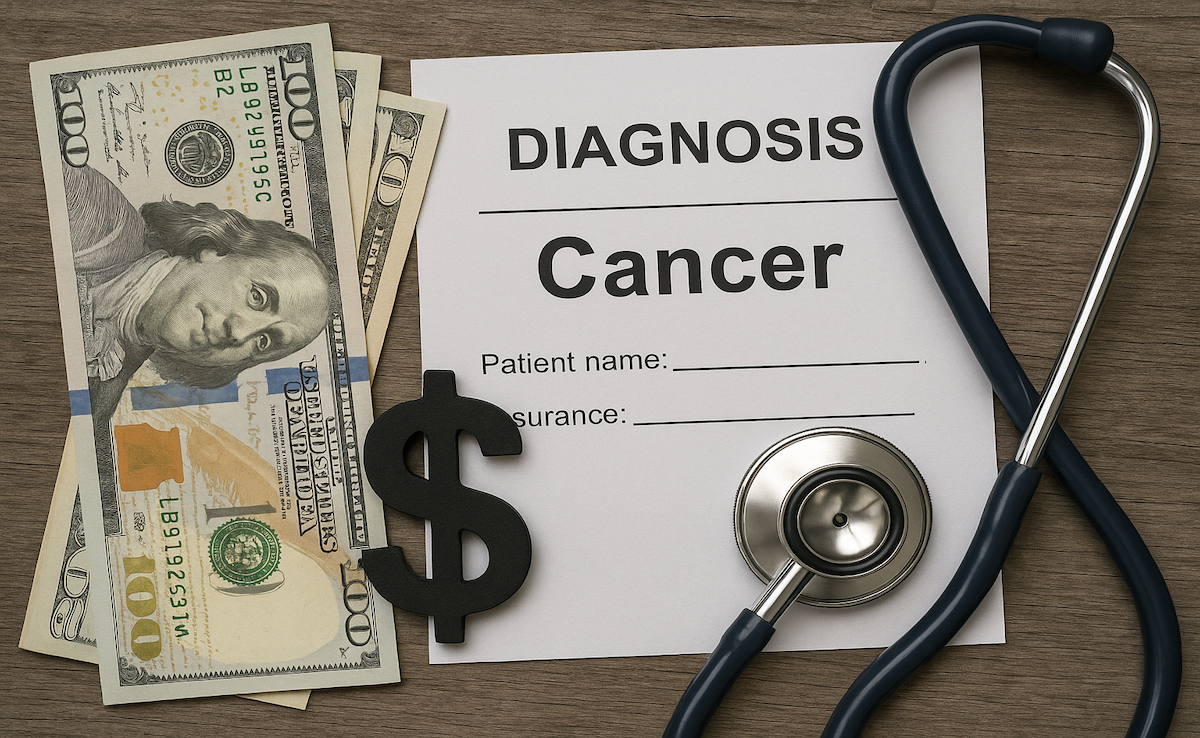 Cancer diagnosis financial strain | Image Credit: Maggie-sort.chatgpt.com