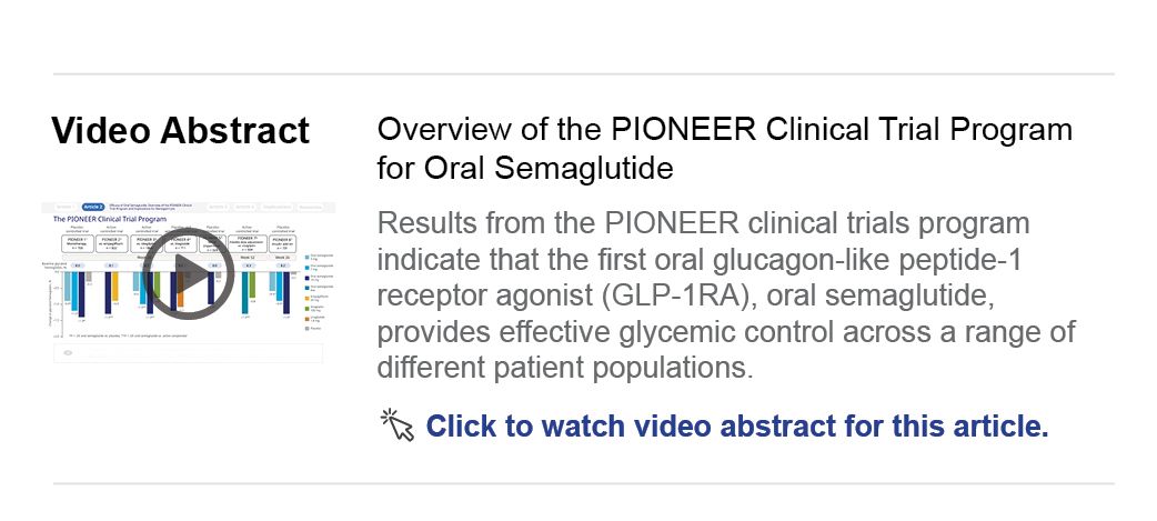 pioneer 8 semaglutide Efficacy of Oral Semaglutide: Overview of the PIONEER Clinical Trial  Program and Implications for Managed Care