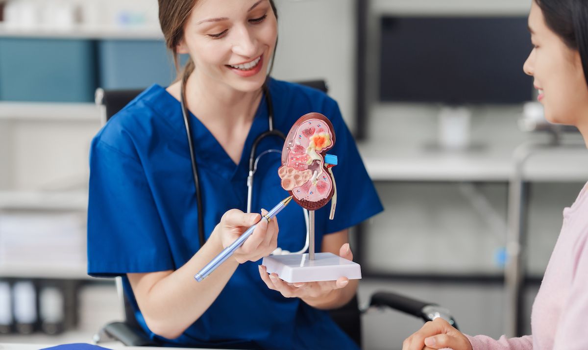 nurse discussing chronic kidney disease | Image credit: NanSan - stock.adobe.com