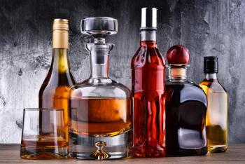 Bottles of various alcohol | Image credit: monticellllo – stock.adobe.com