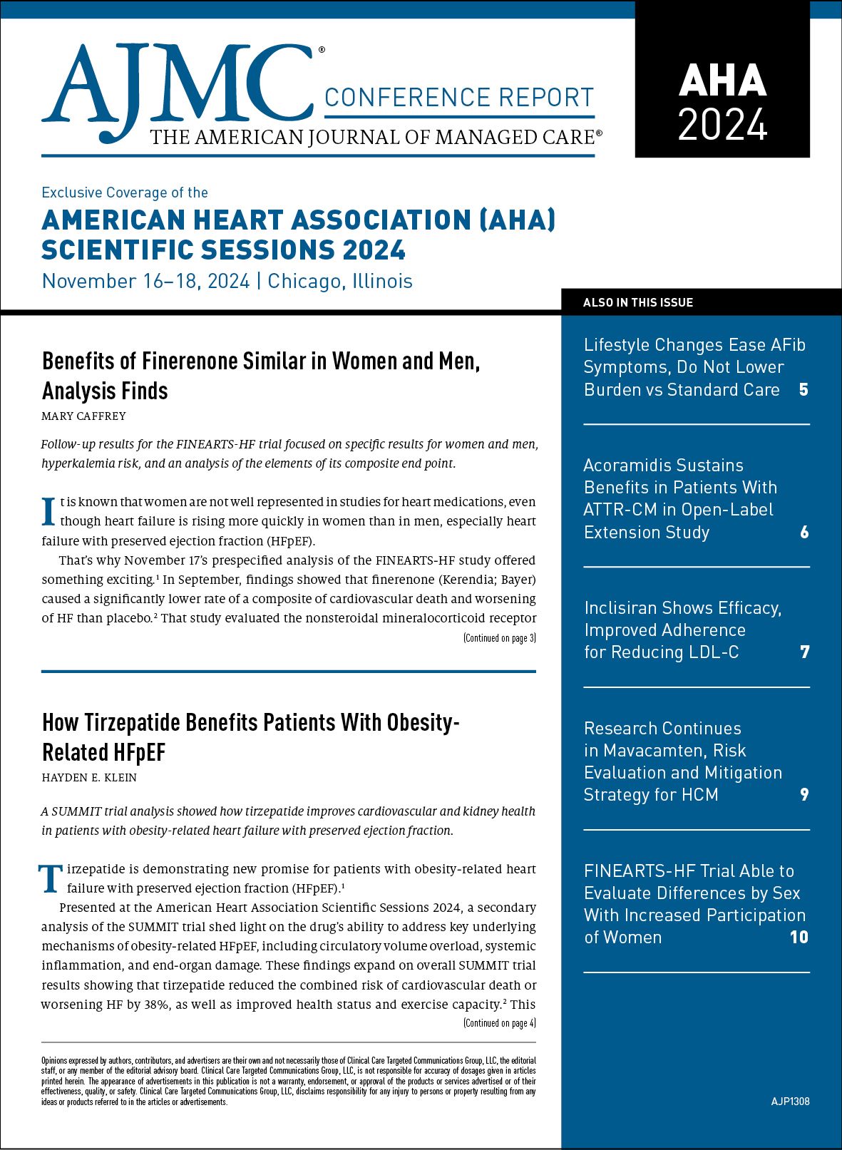 Exclusive Coverage of the American Heart Association (AHA) Scientific Sessions 2024