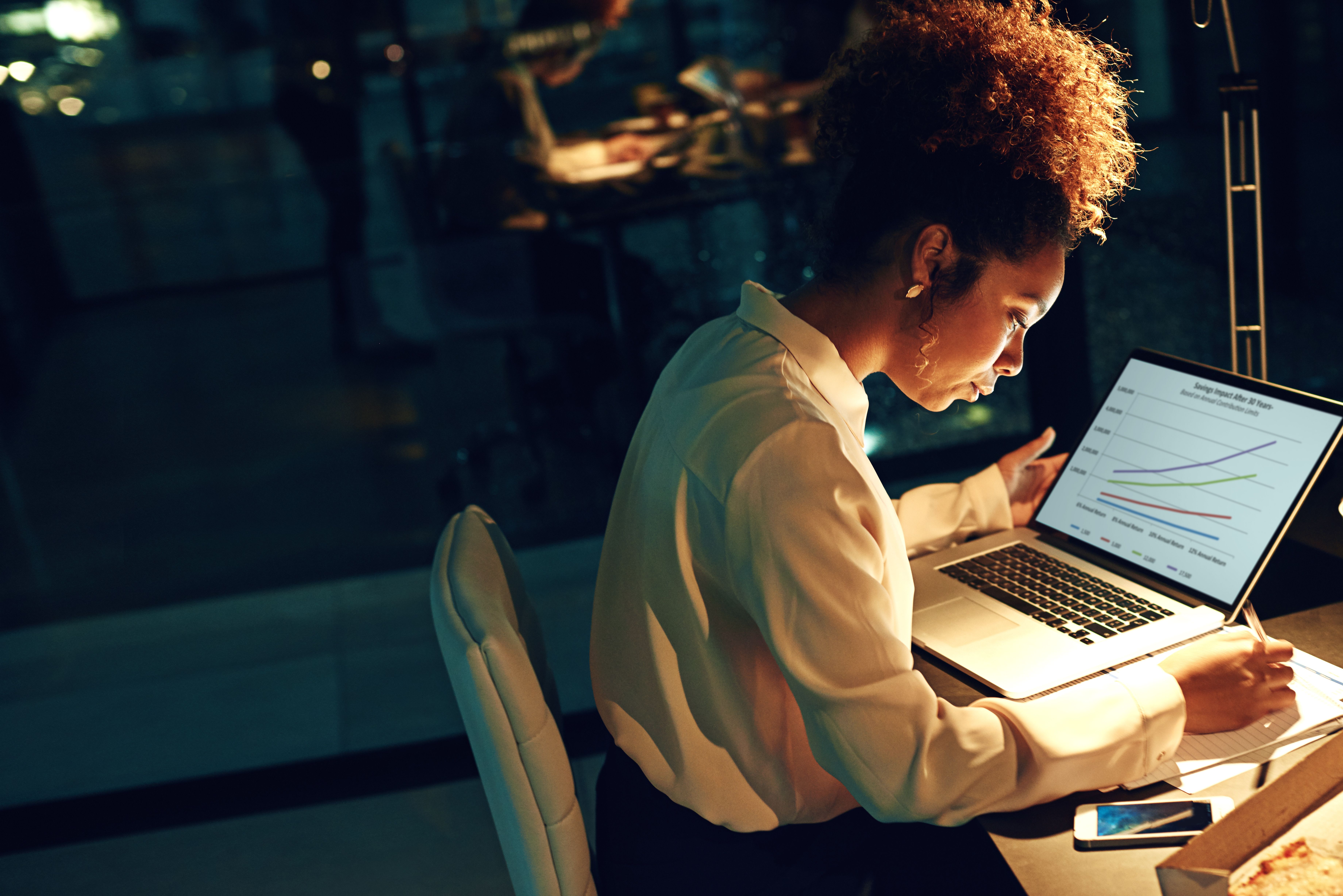 Woman working late at her desk | Image Credit: A.B./peopleimages.com - stock.adobe.com