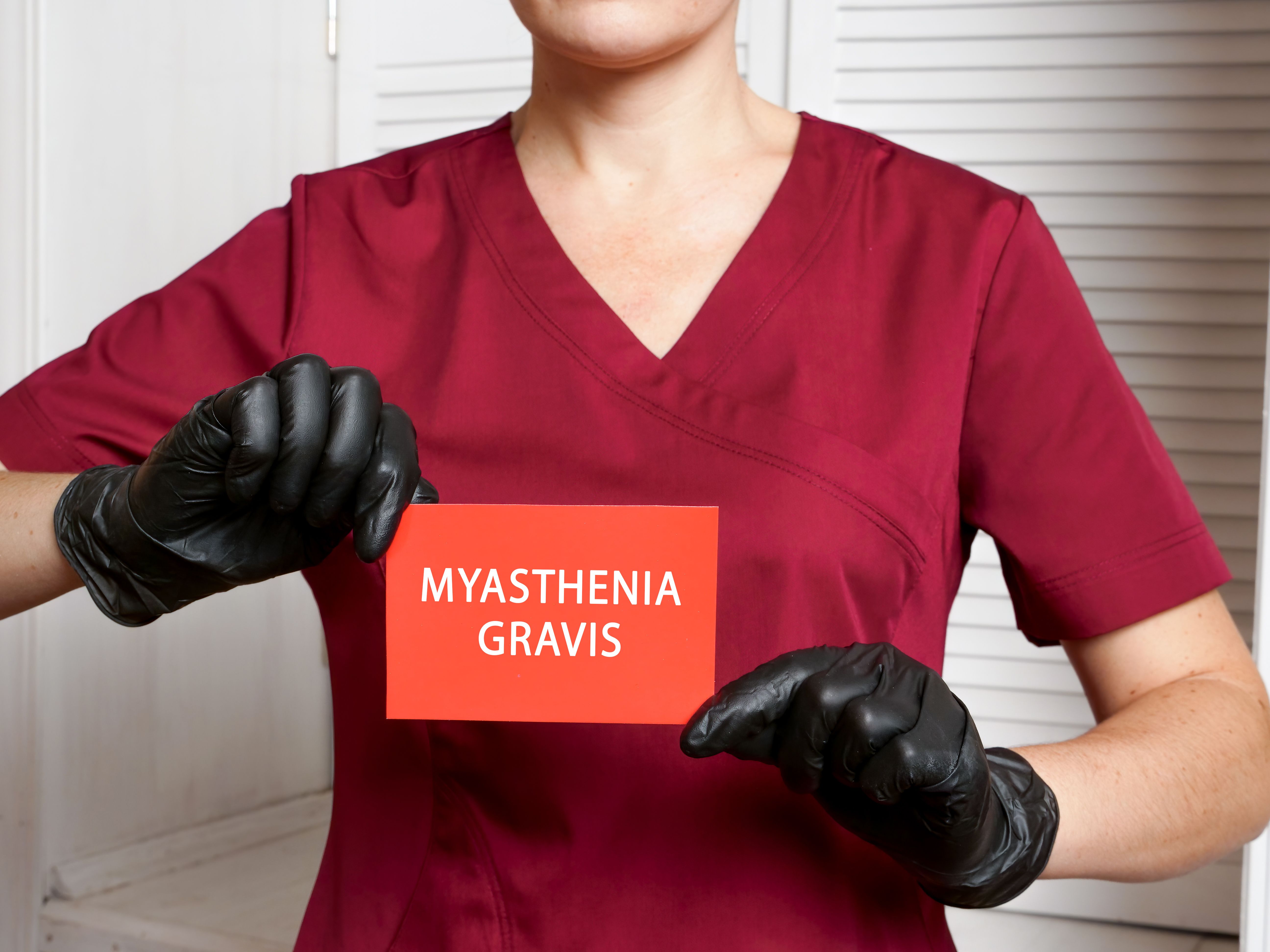 Medical concept meaning MYASTHENIA GRAVIS with inscription on the sheet | Image Credit: Yurii Kibalnik - stock.adobe.com