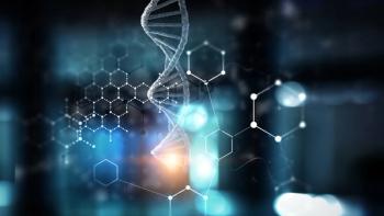 Digital rendering of interconnected DNA strands and molecular structures illuminated against a futuristic background, representing advances in biologics, immunotherapy, gene-based medicines, and next-generation drug development. | Image Credit: © Sergey Nivens - stock.adobe.com