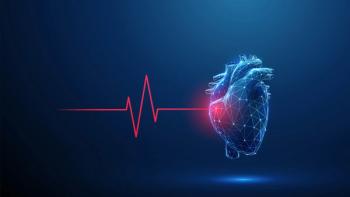 Abstract blue human heart with red cardio pulse line and red circle. Healthcare medical concept | Image credit: © Елена Бутусова - © Елена Бутусова - stock.adobe.com