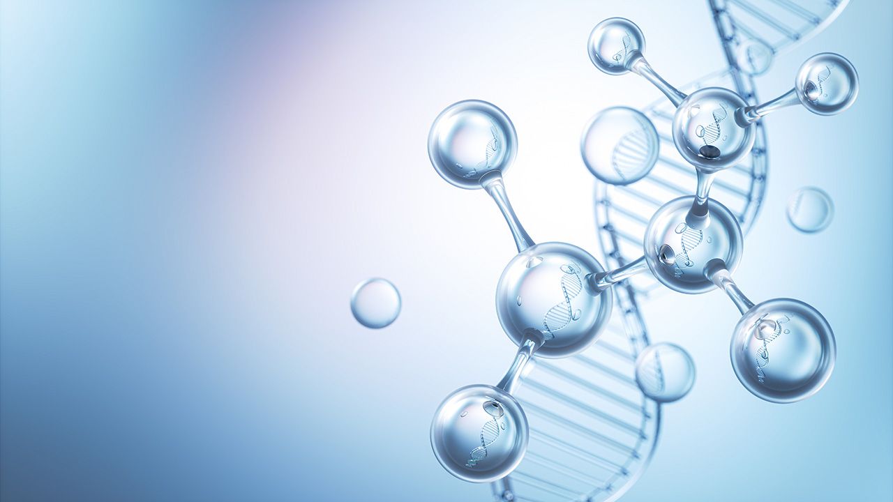 molecule or atom, Abstract structure for Science or medical background, 3d illustration. | Image credit: © Anusorn - © Anusorn - stock.adobe.com