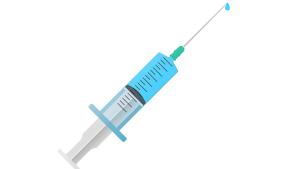 Medical syringe with liquid and droplet on white background. Parts of syringe: needle, syringe barrel, plunger, cap, dosage scale | Image Credit: © Matsabe - © Matsabe - stock.adobe.com