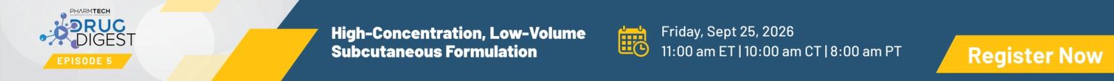 High-Concentration, Low-Volume Subcutaneous Formulation