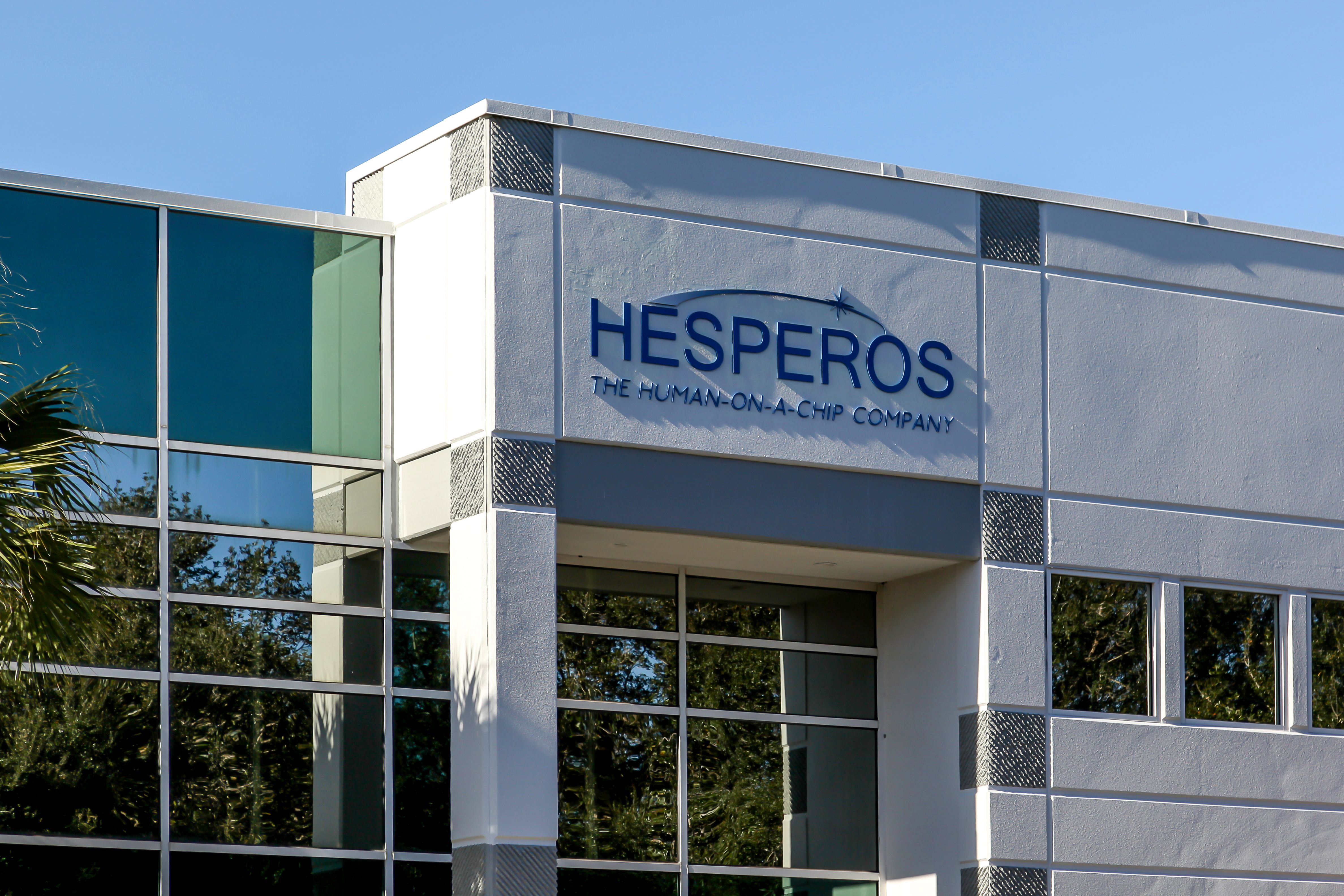 Orlando, Florida, USA - February 8, 2020: Hesperos headquarters in Orlando, Florida, USA. Hesperos is a biotechnology company that develops human-on-a-chip systems. | Image Credit: © JHVEPhoto - stock.adobe.com