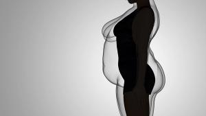 Conceptual fat overweight obese female vs slim fit healthy body after weight loss or diet with muscles thin young woman on gray. A fitness, nutrition or fatness obesity, health shape 3D illustration |Image credit: © high_resolution - © high_resolution - stock.adobe.com