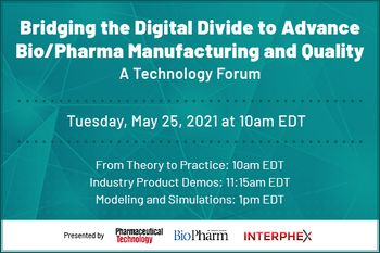Bridging the Digital Divide to Advance Bio/Pharma Manufacturing and Quality: A Technology Forum