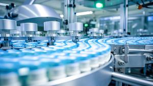 Pharmaceutical facility: Advanced technology powers production line, ensuring precise medicine manufacturing and filling of bottles. | ©EdNurg - Stock.adobe.com