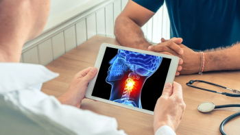 Doctor holding a digital tablet with x-ray of the 3D head of the patient with pain on the neck. Migraine headache concept | Image credit: © steph photographies - © steph photographies - stock.adobe.com