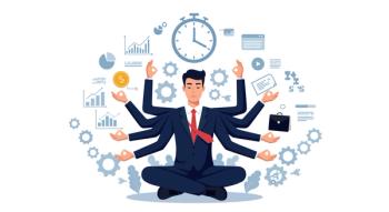 Business multitasking and time management vector illustration in flat style | Image Credit: © markusmiller - stock.adobe.com