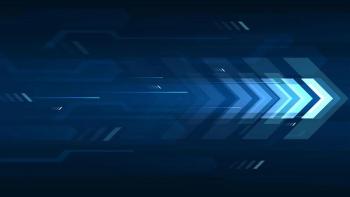 Arrow speed abstract blue background, communication data transfer technology concept. | Image Credit: ©Suppachok N