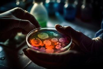 Lab technician examining a petri dish containing a precision fermentation sample, representing advanced biotechnology research, generative ai | © InputUX - stock.adobe.com
