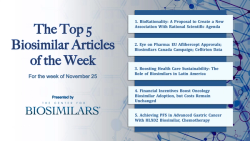 The Top 5 Biosimilar Articles for the Week of November 25