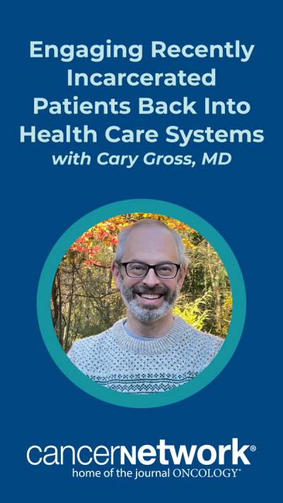 Cary Gross, MD, discussed results from a study he coauthored regarding quality of care outcomes among patients treated with cancer during incarceration or within the year following release. Specifically, he discussed a need for the re-engagement of patients with cancer who were recently released from incarceration in the health care system and programs such as the Transitions Programs, which aim to fulfill that need.