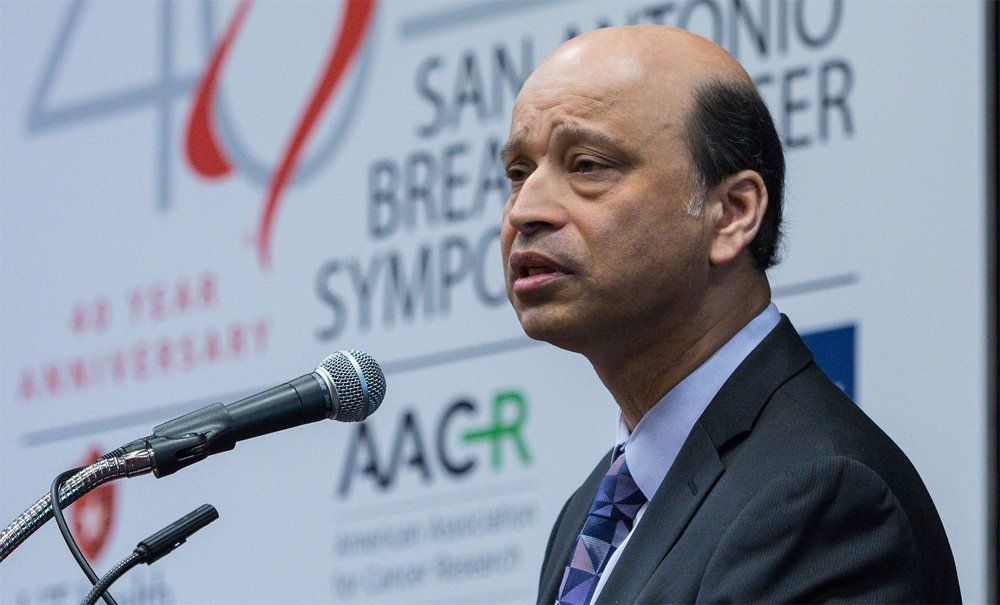 Debu Tripathy, MD, presenting the results. Photo by © MedMeetingImages/Todd Buch