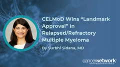 The availability of iberdomide as an easy-to-give, orally available drug “is tremendous” for patients with multiple myeloma, according to Surbhi Sidana, MD.