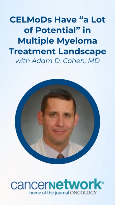 In a conversation with CancerNetwork®, Adam D. Cohen, MD, spoke about the expanding role of CELMoDs as a novel therapeutic class in the treatment of patients with multiple myeloma.