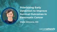 Diane Simeone, MD, explained that shifting diagnosis toward earlier stages could raise the pancreatic cancer survival rate from 13% to over 80% for certain patients.