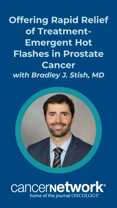 Oxybutynin offered comparable ‘speed-to-relief’ vs comparators among patients experiencing hot flashes while on androgen deprivation therapy for prostate cancer, according to Bradley J. Stish, MD.