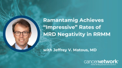 Jeffrey V. Matous, MD, explains why ramantamig’s MRD negativity rates are clinically significant in relapsed/refractory myeloma.