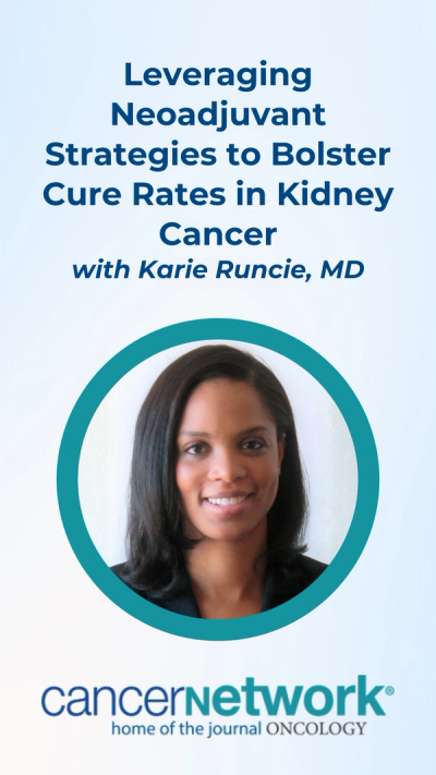Karie Runcie, MD, provided next steps for improving outcomes in genitourinary cancers, specifically related to kidney cancer.