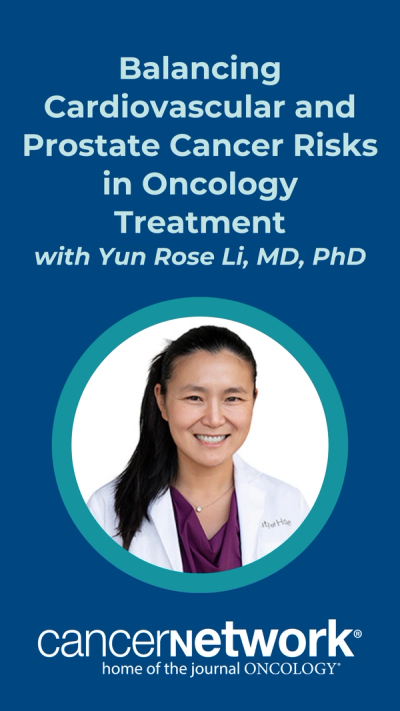 Yun Rose Li, MD, PhD, discussed a balancing act when considering treatment with hormone therapy for patients with late-stage prostate cancer, particularly those who are at a higher risk of cardiovascular events.