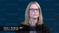 Karen L. Reckamp, MD, Examines Safety of Ramucirumab Plus Pembrolizumab in IO/Chemo-Pretreated NSCLC 