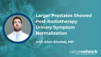 Allen Khodab, MD discussed how patients with larger prostates had reduced IPSS scores that normalized to the same level as those with normal-sized glands.