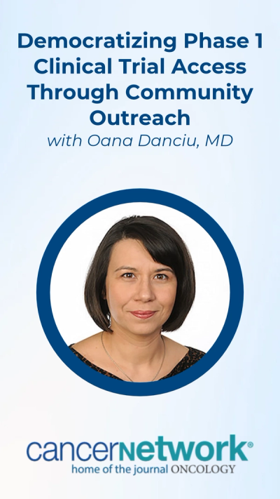 Oana Danciu, MD, highlighted how a close partnership between University of Illinois Cancer Center's clinical research enterprise and its community outreach office bridges the gap for local patients accessing phase 1 trials.