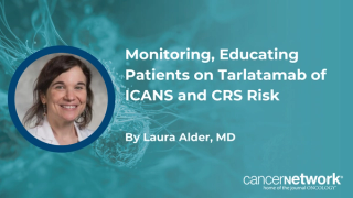 Laura Alder, MD, discussed how her team at Duke monitors and educates patients for immune-related toxicities while receiving tarlatamab for brain metastases.