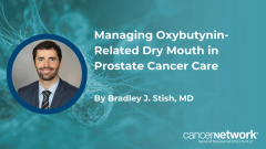 Frequent hydration, salivary gland stimulation, and overnight humidifier use are strategies Bradley J. Stish, MD employs to manage dry mouth.