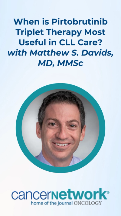 In a conversation with CancerNetwork® at the European Hematology Association (EHA) 2026 Congress, Matthew S. Davids, MD, MMSc, discussed what updated findings from the phase 3 BRUIN CLL-322 trial (NCT04965493) represent for the clinical utility of pirtobrutinib (Jaypirca) plus venetoclax (Venclexta) and rituximab (Rituxan; PVR) for patients with previously treated chronic lymphocytic leukemia.