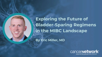 Eric Miller, MD, discussed the evolving role of immunotherapy, antibody-drug conjugates, and sequential therapeutic strategies for bladder preservation.