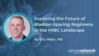 Eric Miller, MD, discussed the evolving role of immunotherapy, antibody-drug conjugates, and sequential therapeutic strategies for bladder preservation.