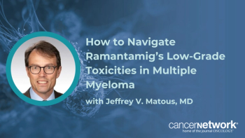 Jeffrey V. Matous, MD, discusses how to counsel patients on chronic, low-grade toxicities to support adherence to ramantamig.