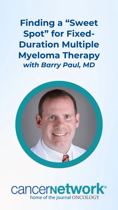 After the 2026 National ICE-T Conference in Charlotte, North Carolina, Barry Paul, MD, spoke with CancerNetwork® about key points of discussion in the multiple myeloma paradigm, which included the potential role of fixed-duration therapy with bispecific antibodies. 