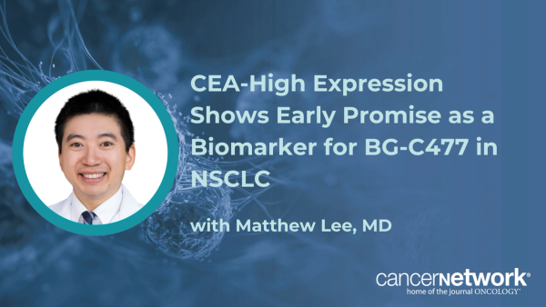 Matthew Lee, MD, discusses how confident he is that CEACAM5 expression will hold up as a biomarker for BG-C477 in NSCLC.
