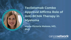 It is a good option to move to BCMA-directed therapy for patients with multiple myeloma after an initial relapse, said María-Victoria Mateos, MD, PhD.