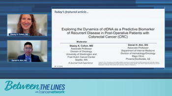 Stacey A. Cohen, MD, and Daniel H. Ahn, DO, presenting slides