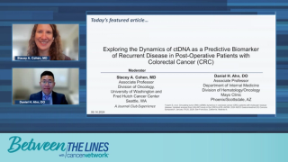 Stacey A. Cohen, MD, and Daniel H. Ahn, DO, presenting slides