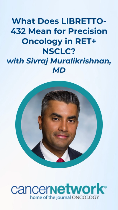 In a conversation with CancerNetwork®, Sivraj Muralikrishnan, MD, discussed how findings from the phase 3 LIBRETTO-432 trial (NCT04819100) presented at the 2026 American Society of Clinical Oncology (ASCO) Annual Meeting may influence the treatment of patients with RET fusion-positive non–small cell lung cancer (NSCLC).
