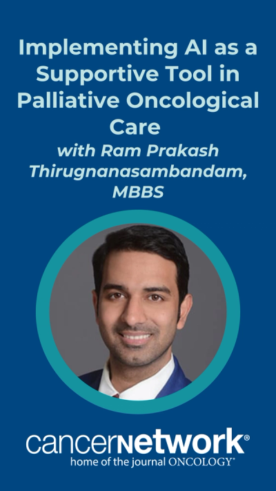 In a discussion with CancerNetwork®, Ram Prakash Thirugnanasambandam, MBBS, spoke about a manuscript he published in the November/December 2025 issue of the journal ONCOLOGY® focusing on the role that artificial intelligence (AI) can play in palliative care and hematologic malignancies.