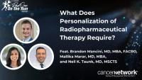 Radiopharmaceutical therapy currently falls somewhere between localized treatment and systemic therapy, according to Mallika Marar, MD, MBA.